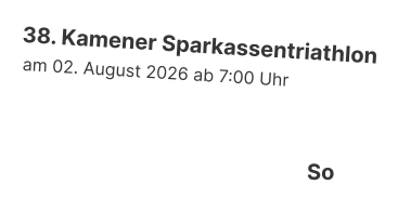 38. Kamener Sparkassentriathlon